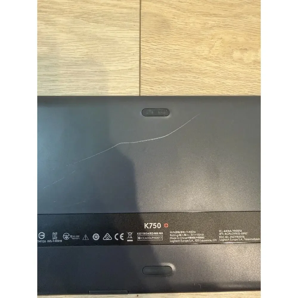 Logitech K750 Wireless Solar Keyboard -w/ Dongle Included -Black